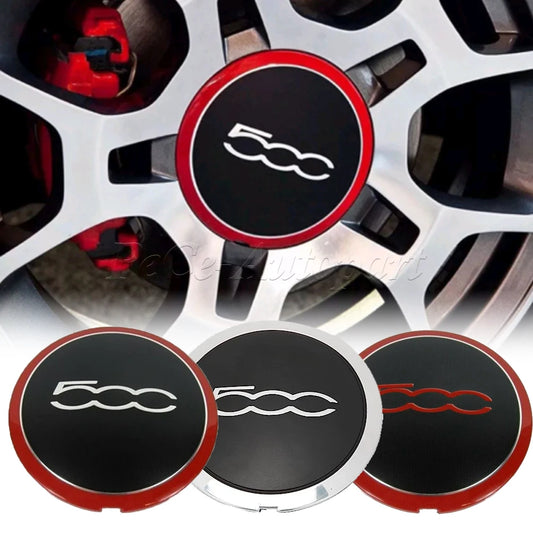 Fiat 500 Hubcap Wheels Centre Caps - 133mm