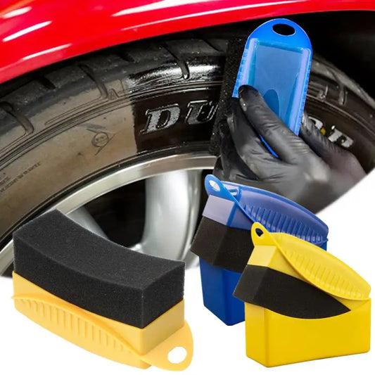 Car Tire Shine Sponge Brush with Cover | Premium Tire Dressing