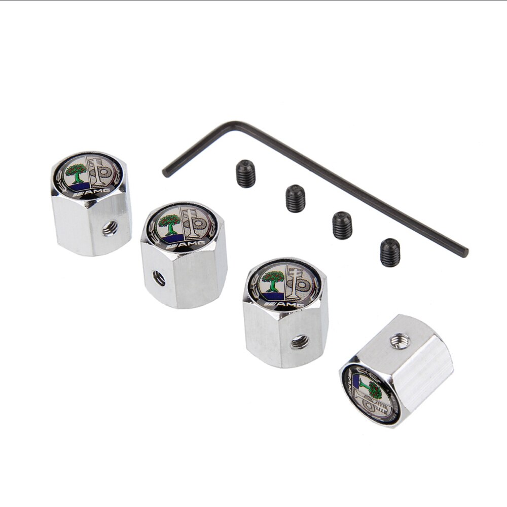 4 Pcs Mercedes AMG Tire Valve Caps for All-Class Models