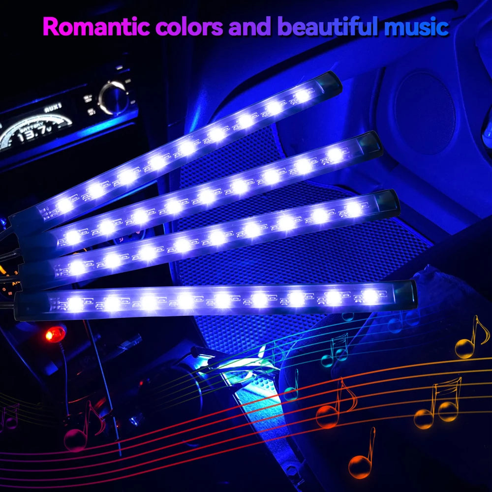 Universal Neon LED Car Interior Lights | Ambient Footwell Lighting
