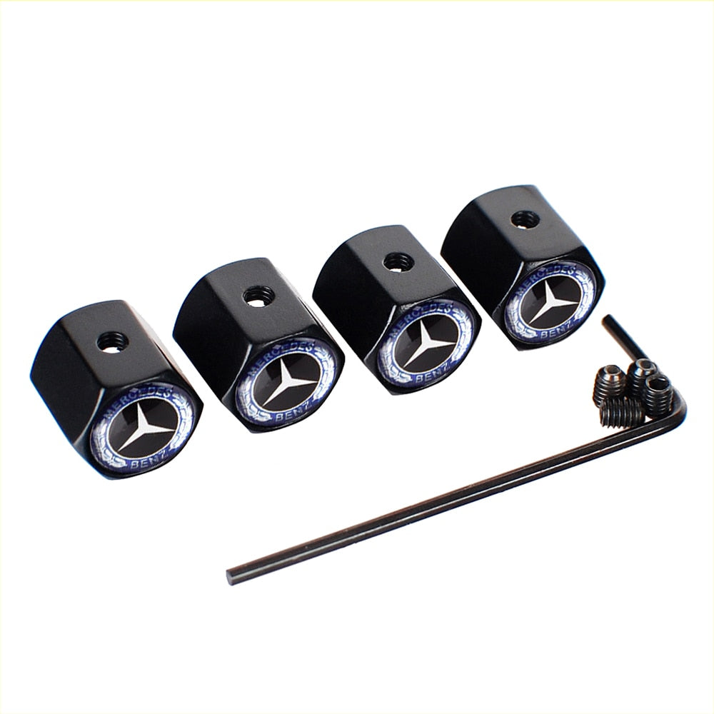 4 Pcs Mercedes AMG Tire Valve Caps for All-Class Models