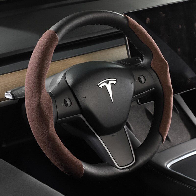 Tesla Model 3/Y Steering Wheel Cover | Anti-Slip Accessory