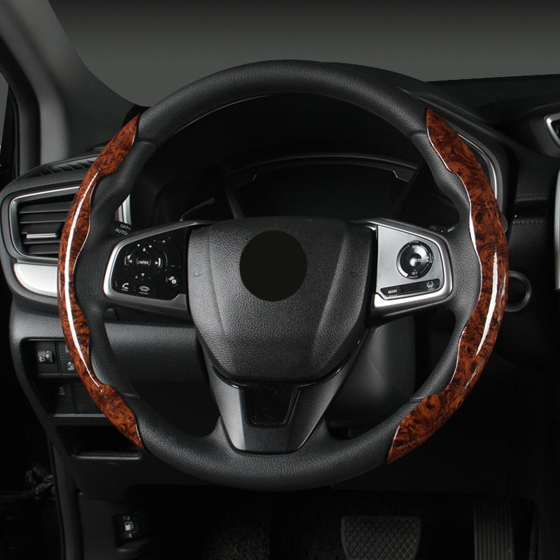 Universal Carbon Fibre Look Steering Wheel Cover – Anti-Slip 38cm