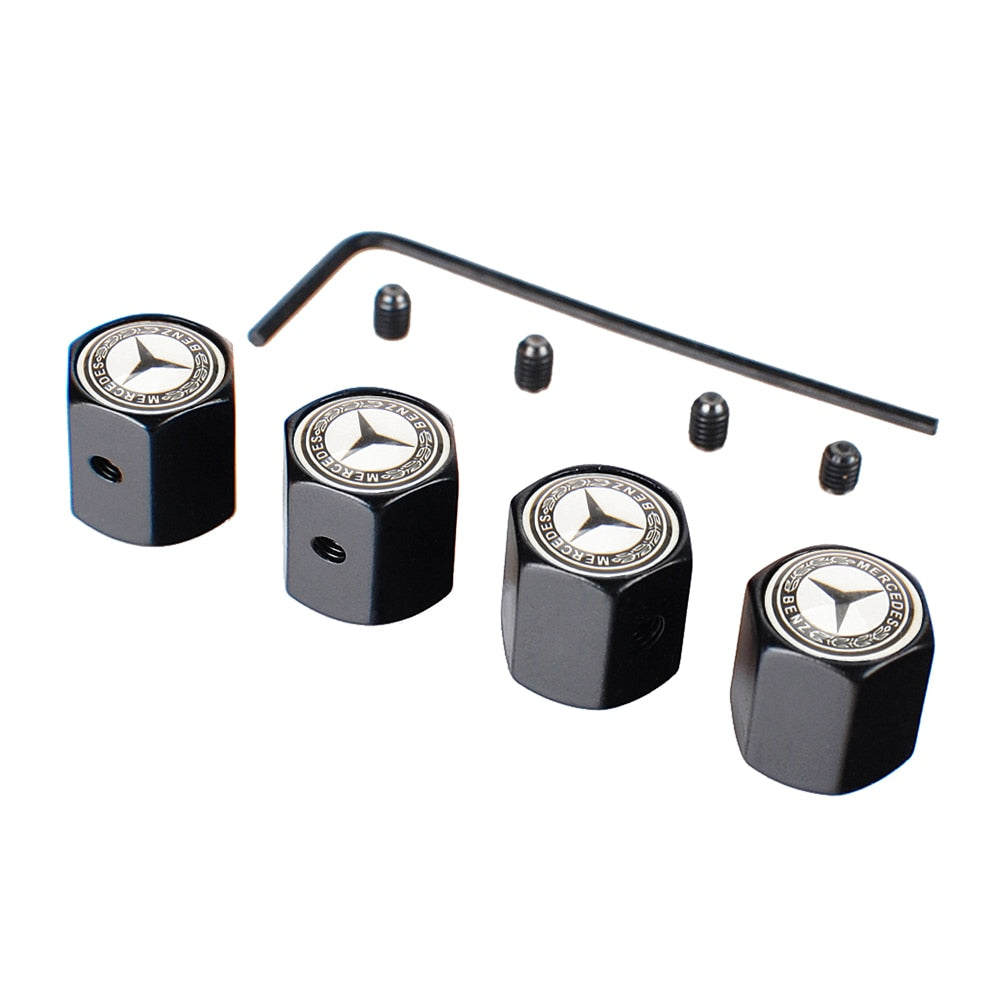 4 Pcs Mercedes AMG Tire Valve Caps for All-Class Models