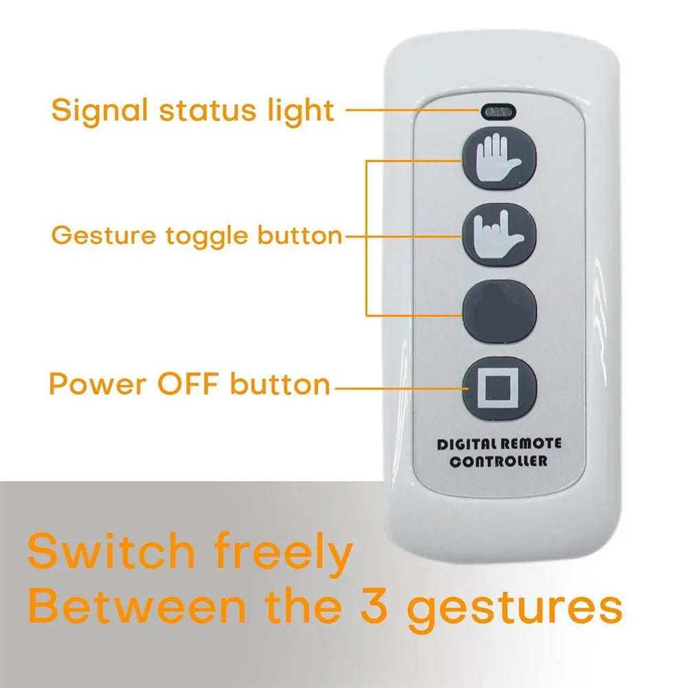 Funny Car Finger Light with Remote | LED Gesture Display Lamp