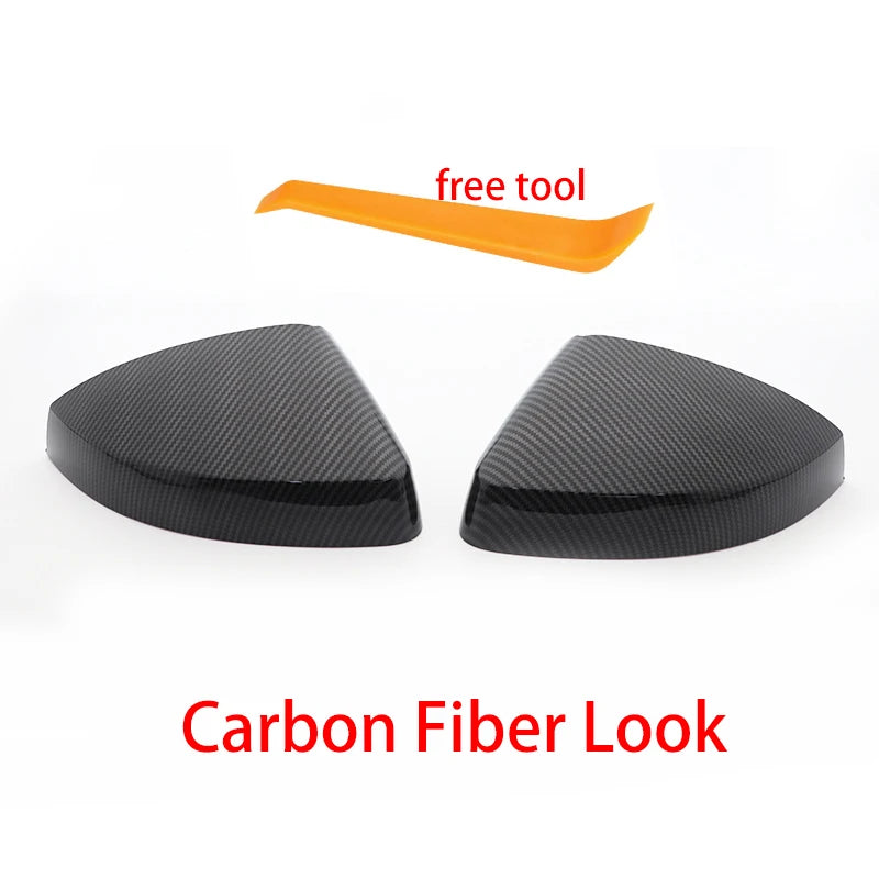 Replacement Wing Mirror Covers for Audi | Carbon Gloss Black & Silver