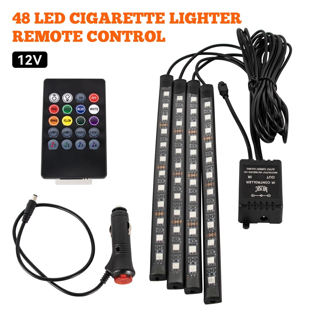 Universal Neon LED Car Interior Lights | Ambient Footwell Lighting
