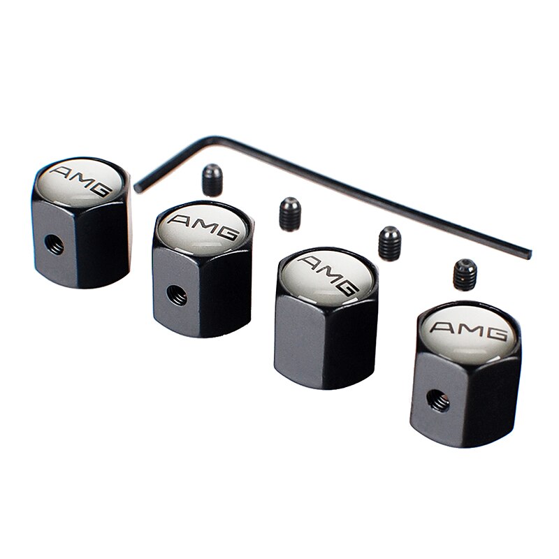 4 Pcs Mercedes AMG Tire Valve Caps for All-Class Models