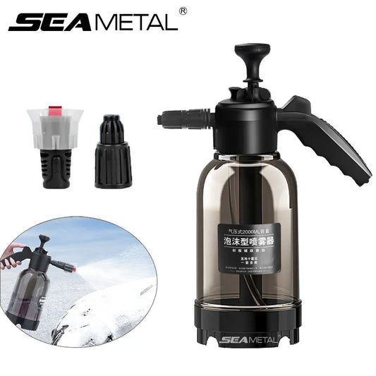 SEAMETAL Car Wash Foam Sprayer 2L Hand Pump Foam Cannon Snow Foam Car Wash Spray Bottle