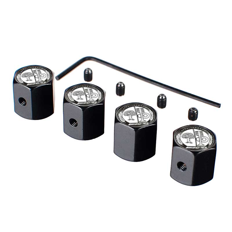 4 Pcs Mercedes AMG Tire Valve Caps for All-Class Models