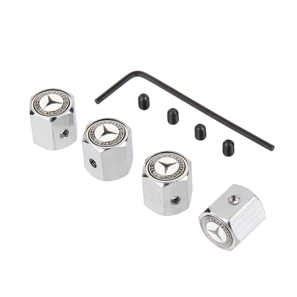 4 Pcs Mercedes AMG Tire Valve Caps for All-Class Models