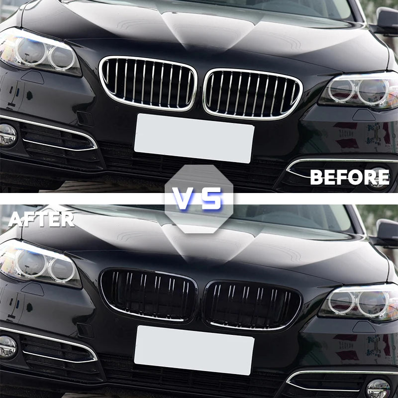Gloss Black Carbon Style Kidney Grill for BMW 5 Series F10/F11