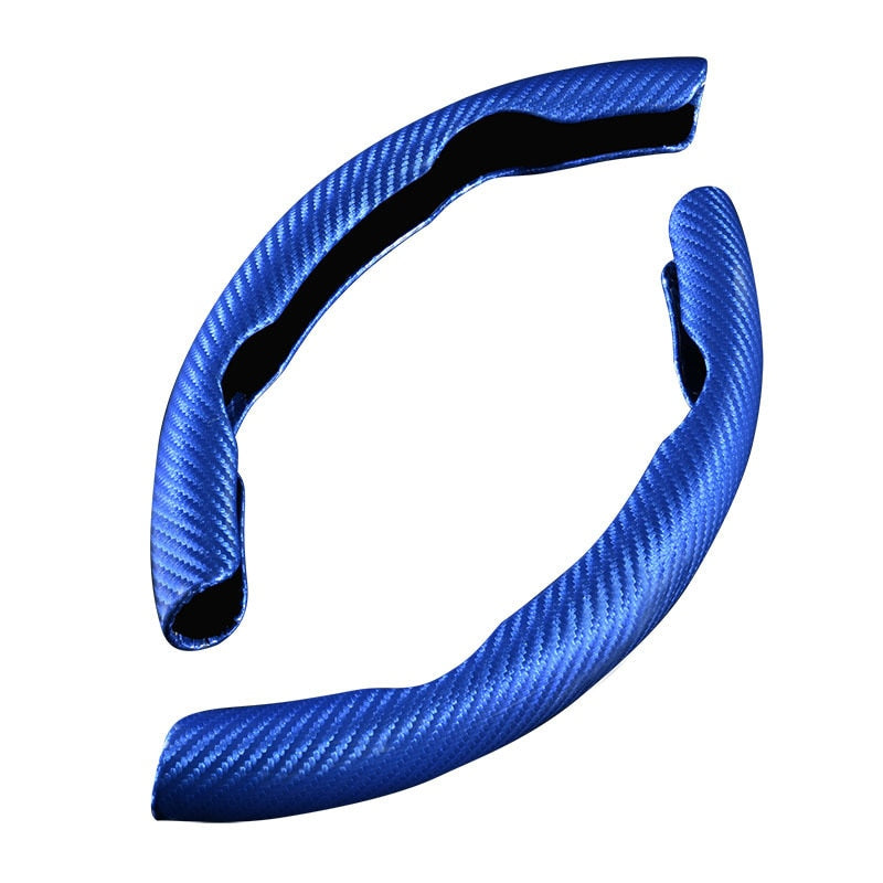 Universal Carbon Fibre Look Steering Wheel Cover – Anti-Slip 38cm