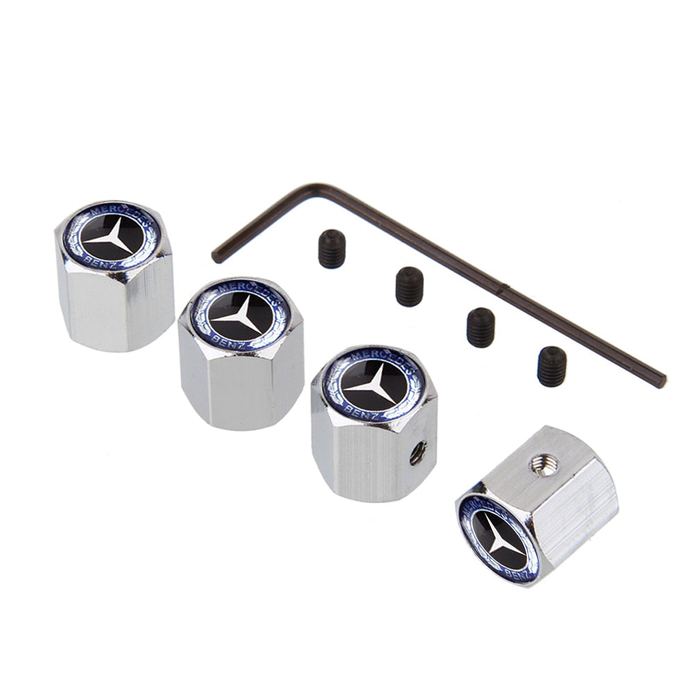 4 Pcs Mercedes AMG Tire Valve Caps for All-Class Models