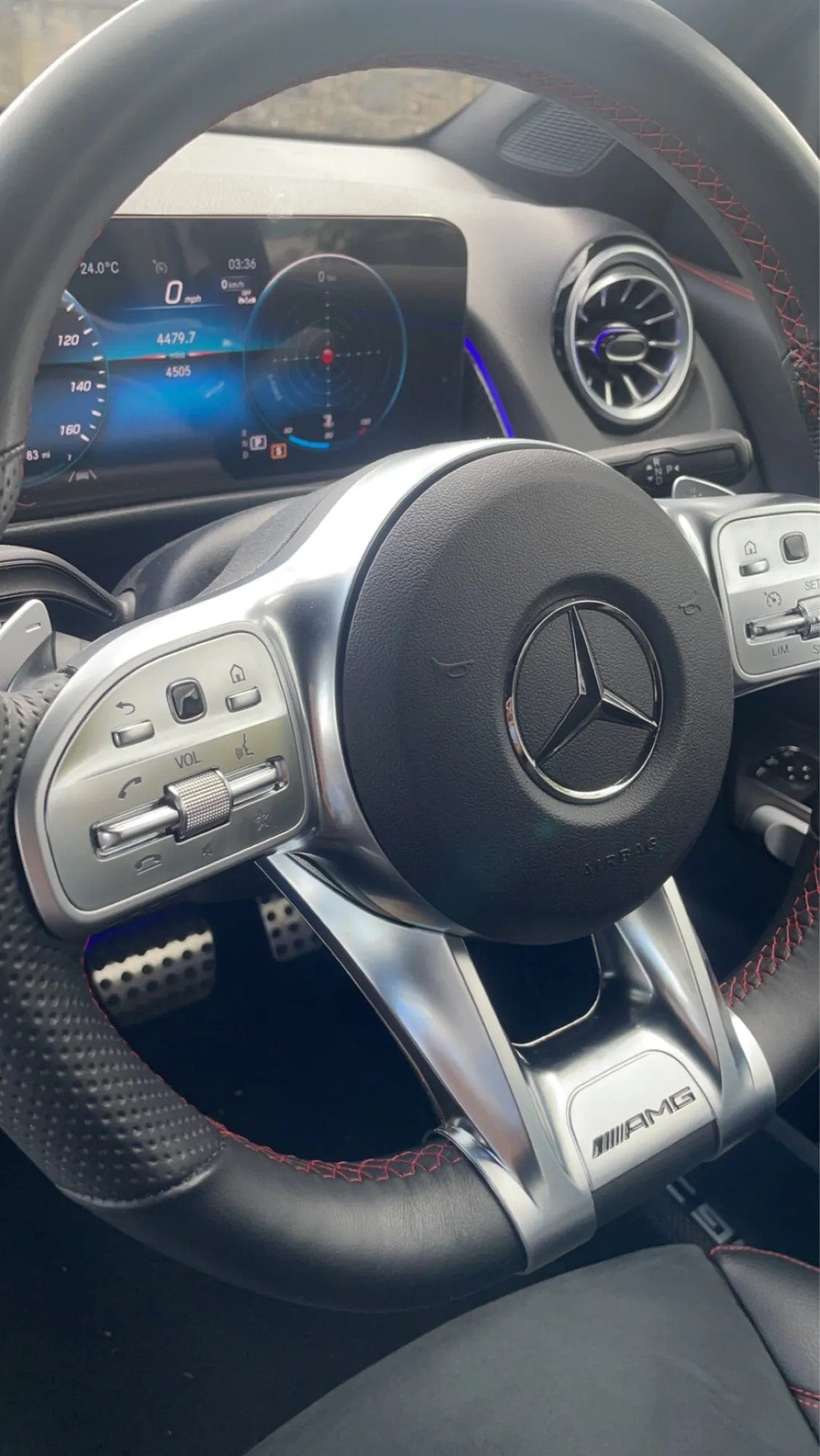 Car Steering Wheel Lower Trim Cover for Mercedes AMG Sport (2019+)