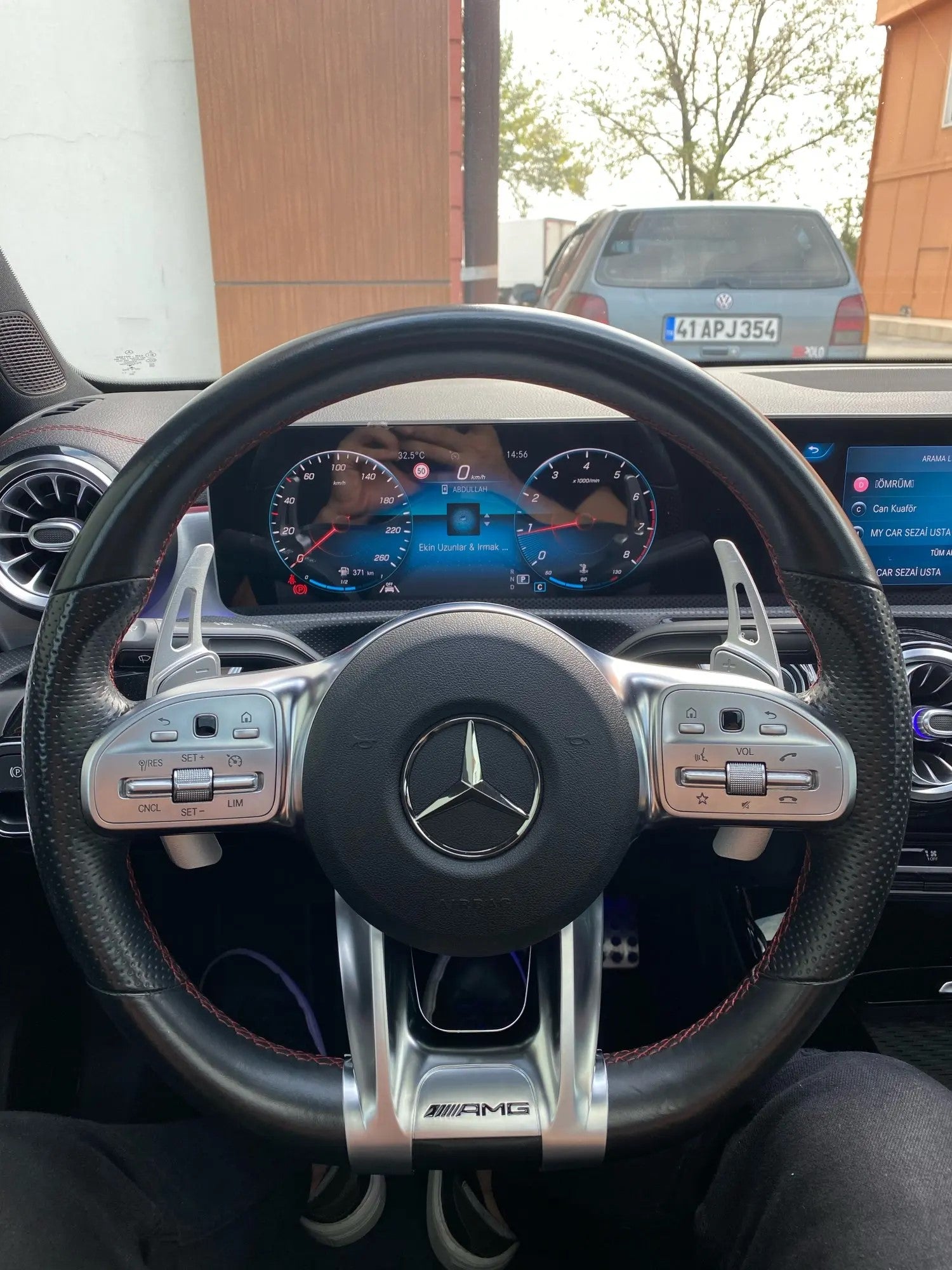 Car Steering Wheel Lower Trim Cover for Mercedes AMG Sport (2019+)
