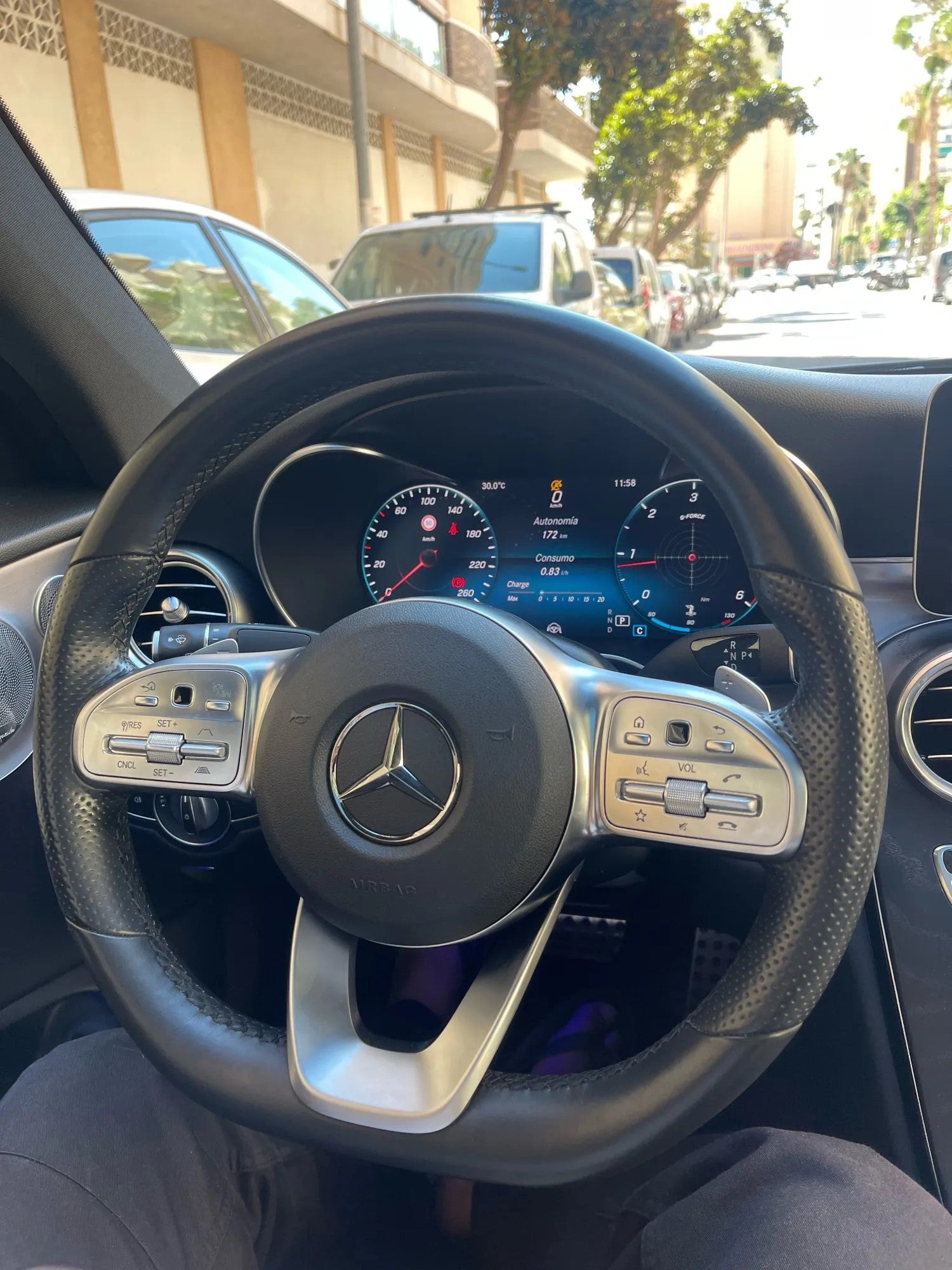 Car Steering Wheel Lower Trim Cover for Mercedes AMG Sport (2019+)
