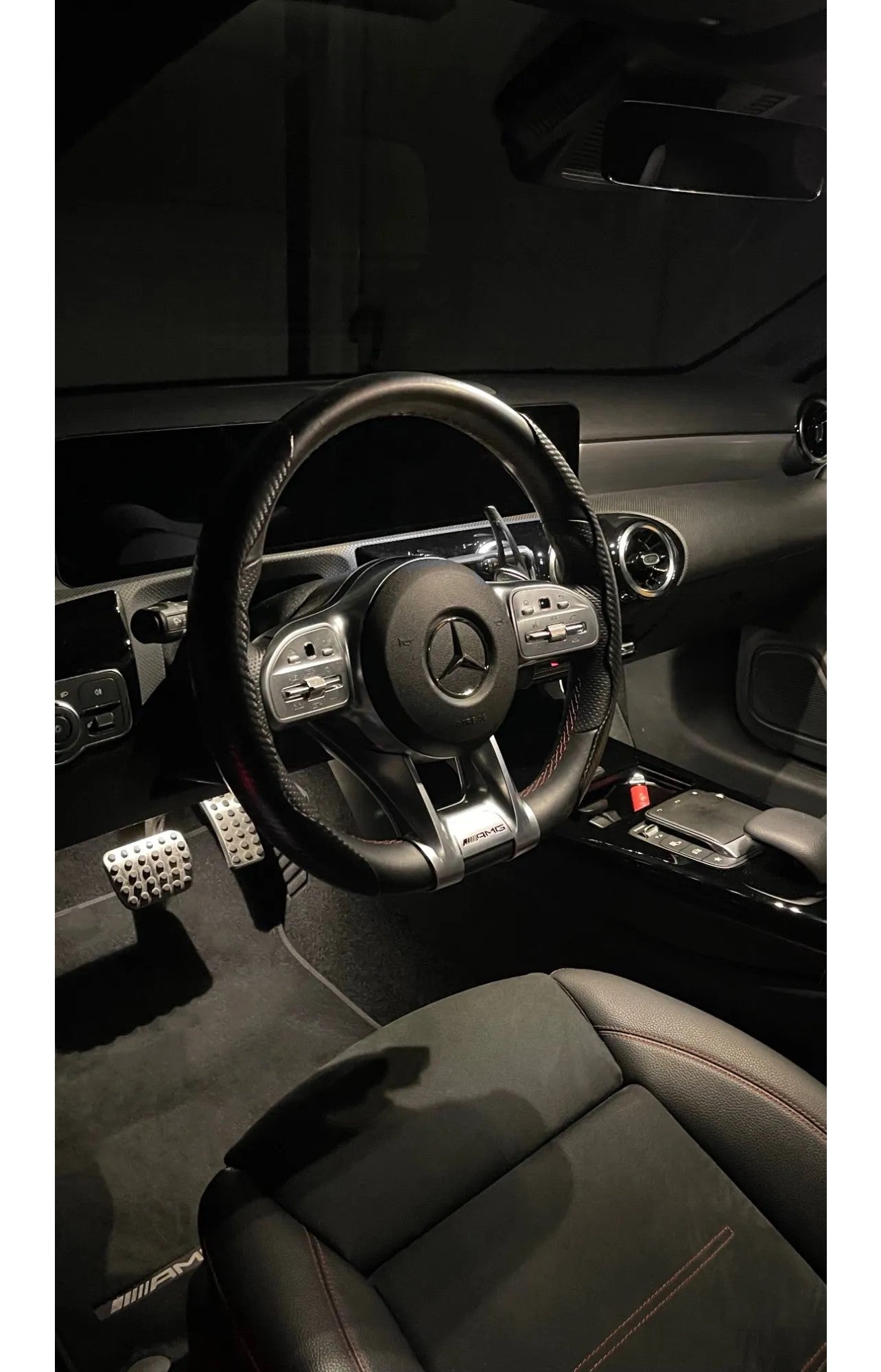 Car Steering Wheel Lower Trim Cover for Mercedes AMG Sport (2019+)
