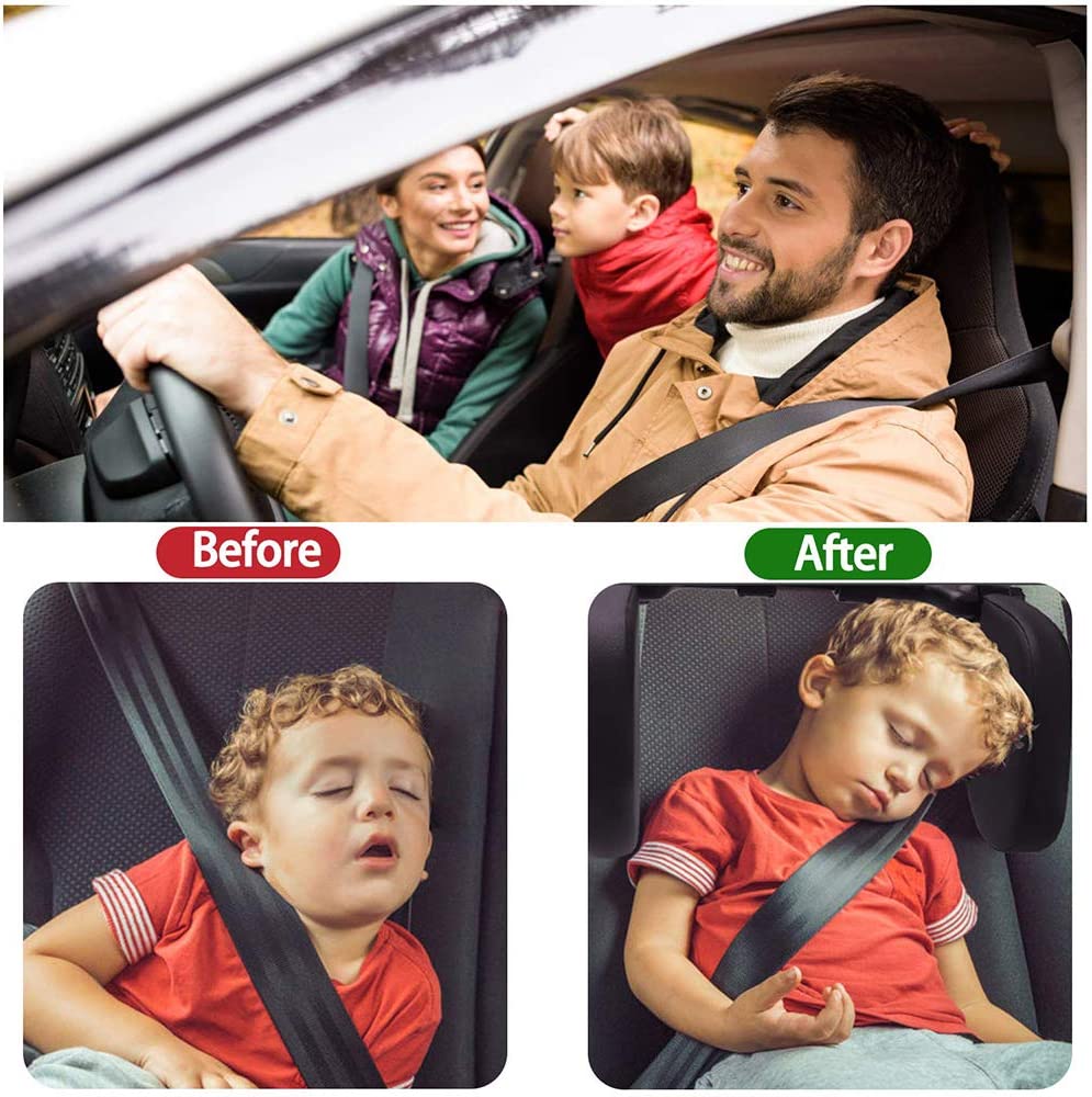 360° Adjustable Car Headrest Pillow – Neck Support for Travel