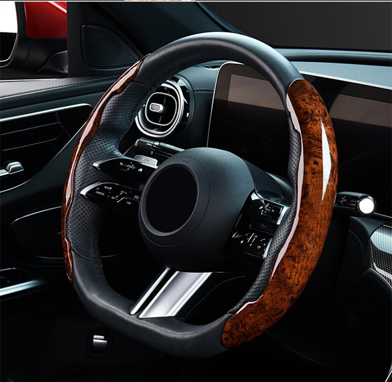 Universal Carbon Fibre Look Steering Wheel Cover – Anti-Slip 38cm
