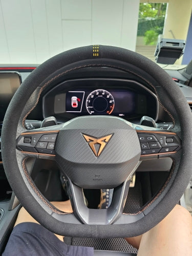 Universal Suede Leather Steering Wheel Cover | Anti-Slip 15inc