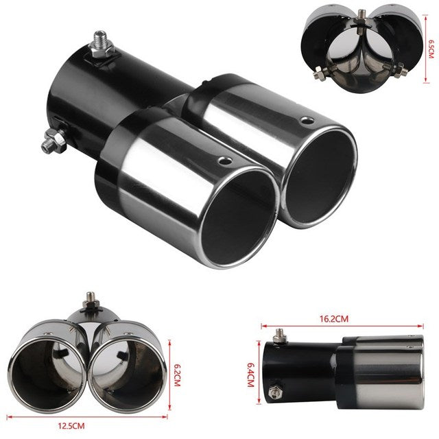 Stainless Steel Double Exhaust Tip | Dual Design for Enhanced Style