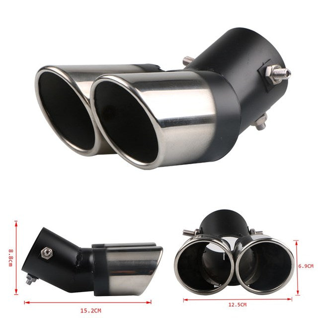 Stainless Steel Double Exhaust Tip | Dual Design for Enhanced Style