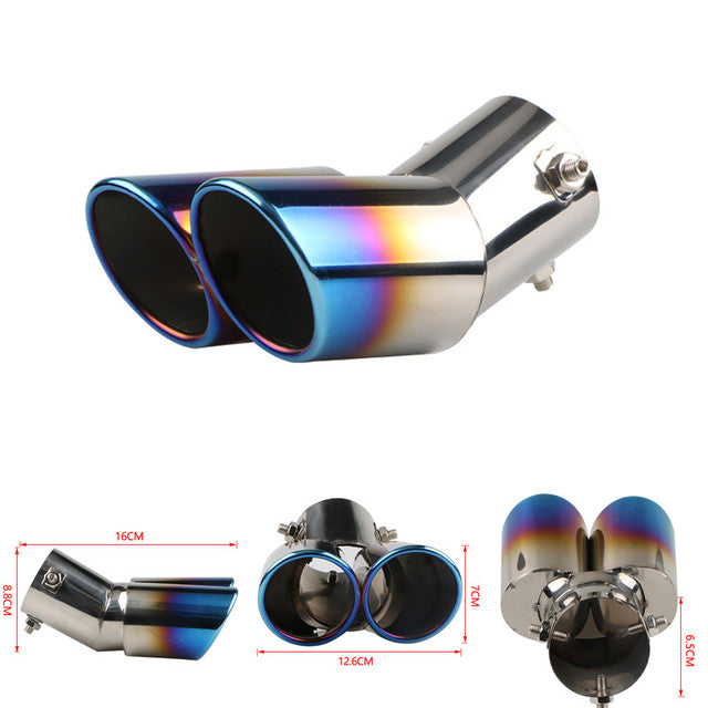 Stainless Steel Double Exhaust Tip | Dual Design for Enhanced Style