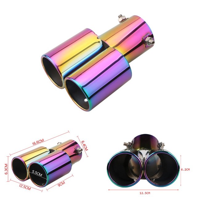 Stainless Steel Double Exhaust Tip | Dual Design for Enhanced Style