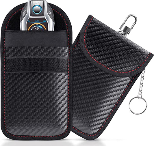 RFID Signal Block Key Ring Pouch | Anti-Theft Faraday Bag