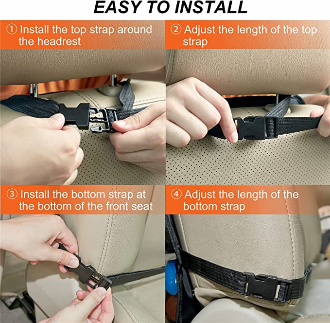 Multi-Pocketed 2 Piece Set of Car Back Seat Organizers
