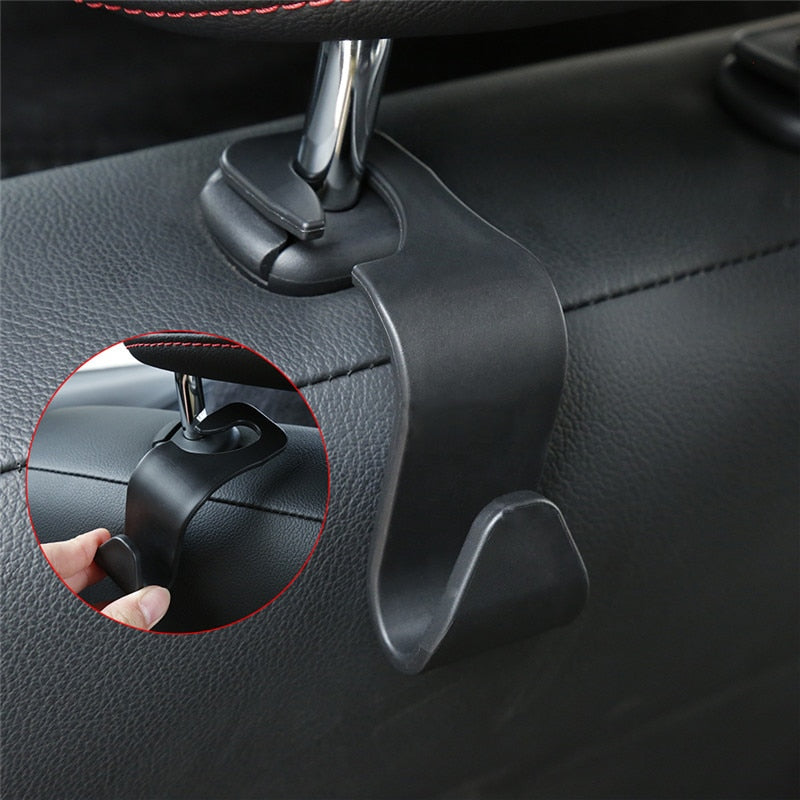 Universal Car Headrest Hooks | Seat Hanger Organizer
