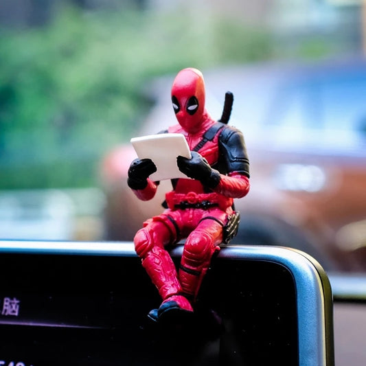 Decorative Deadpool Style Anime Figurines dashboard Ornaments