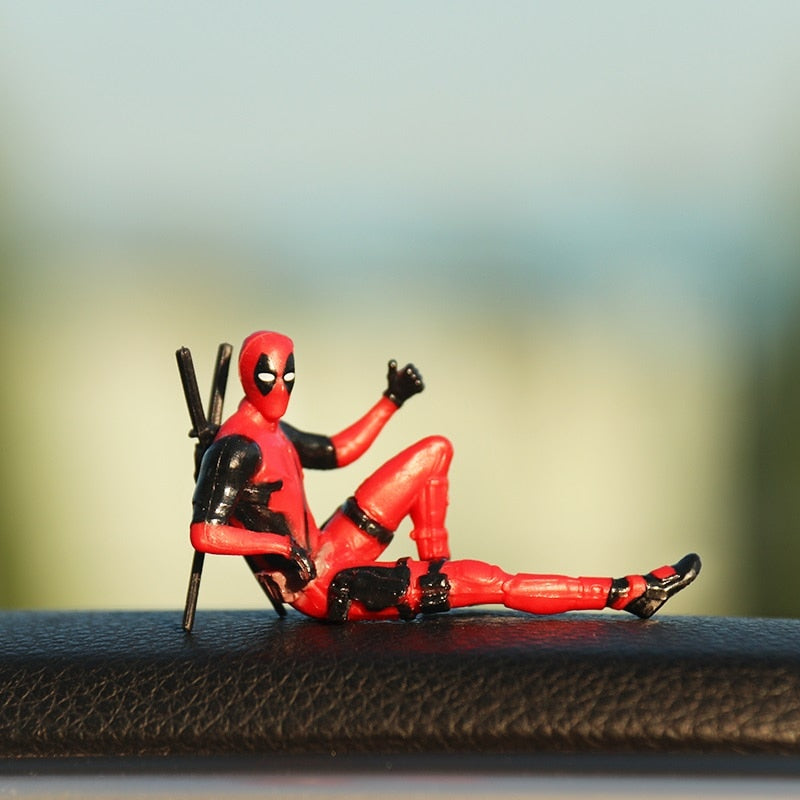 Decorative Deadpool Style Anime Figurines | Dashboard Ornaments