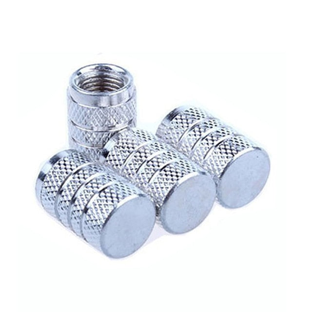 4 Pcs Bling Crown Crystal Metal Tire Valve Dust Caps