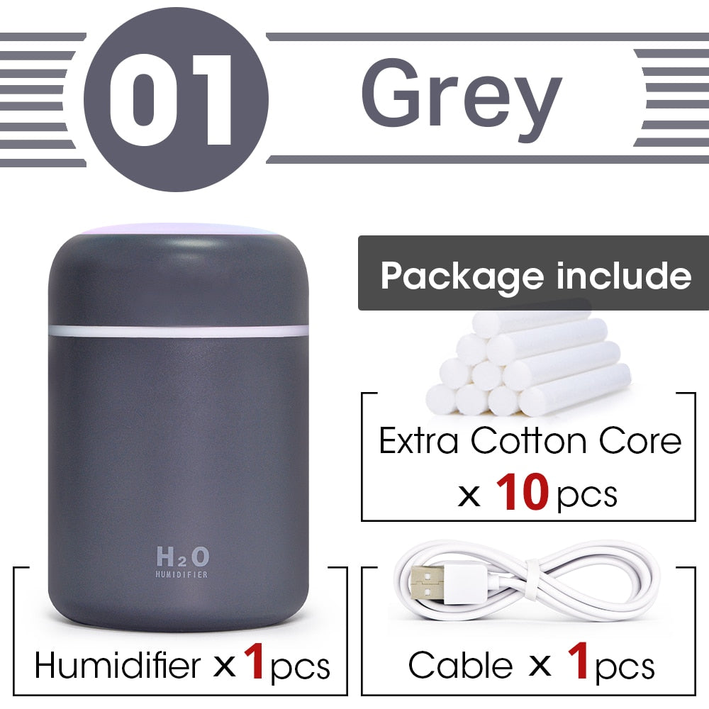 Colourful Mini Portable Humidifier | USB 300ml with 7 Colours