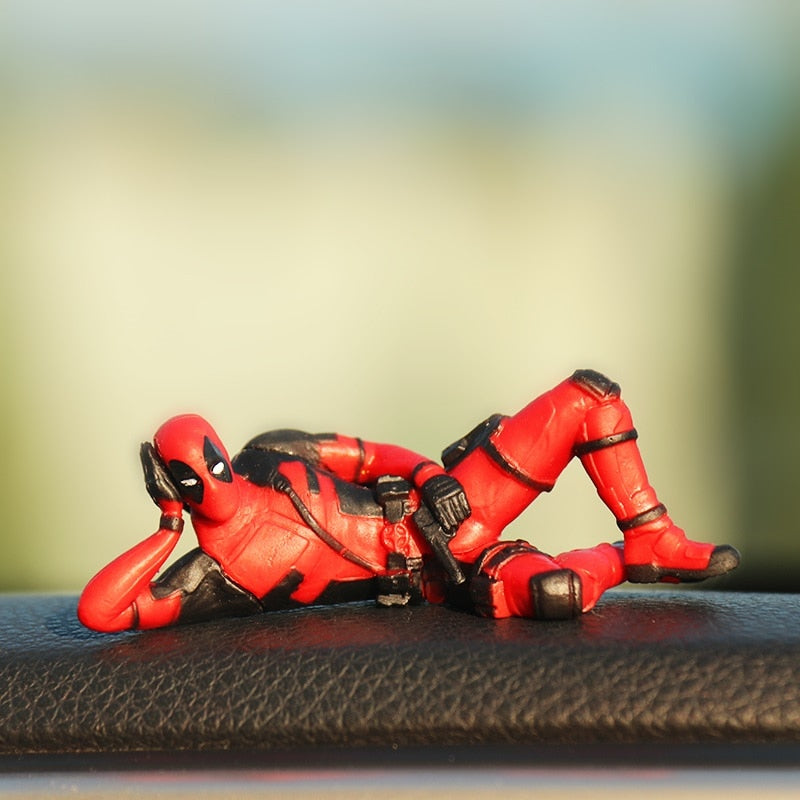 Decorative Deadpool Style Anime Figurines | Dashboard Ornaments