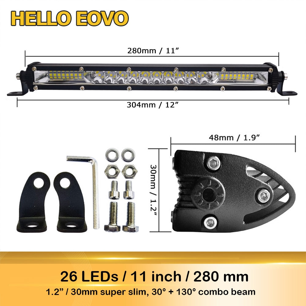 Slim LED Light Bar 11/21 Inch | 4X4 Offroad Exterior Lighting