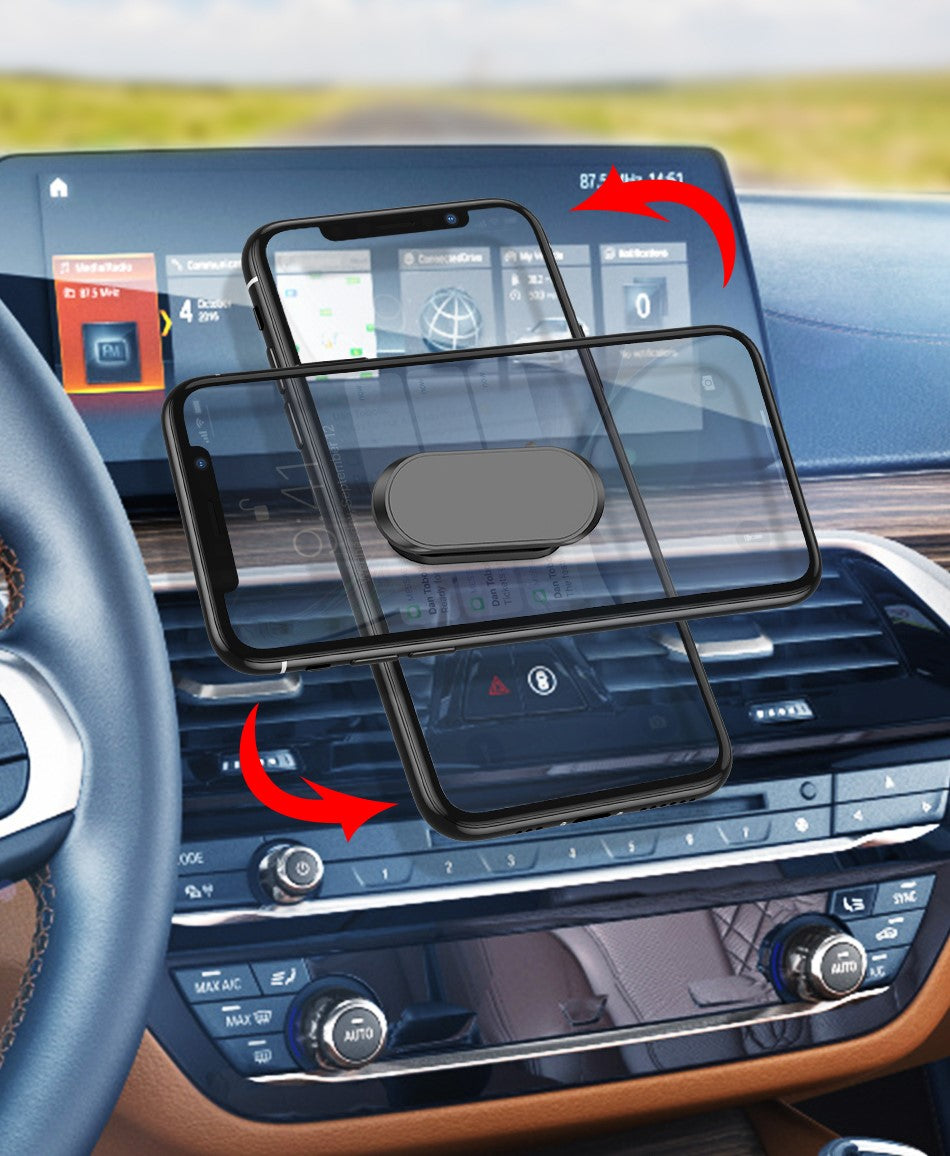 Universal Magnetic Car Phone Holder | 360° Rotation Dashboard Mount