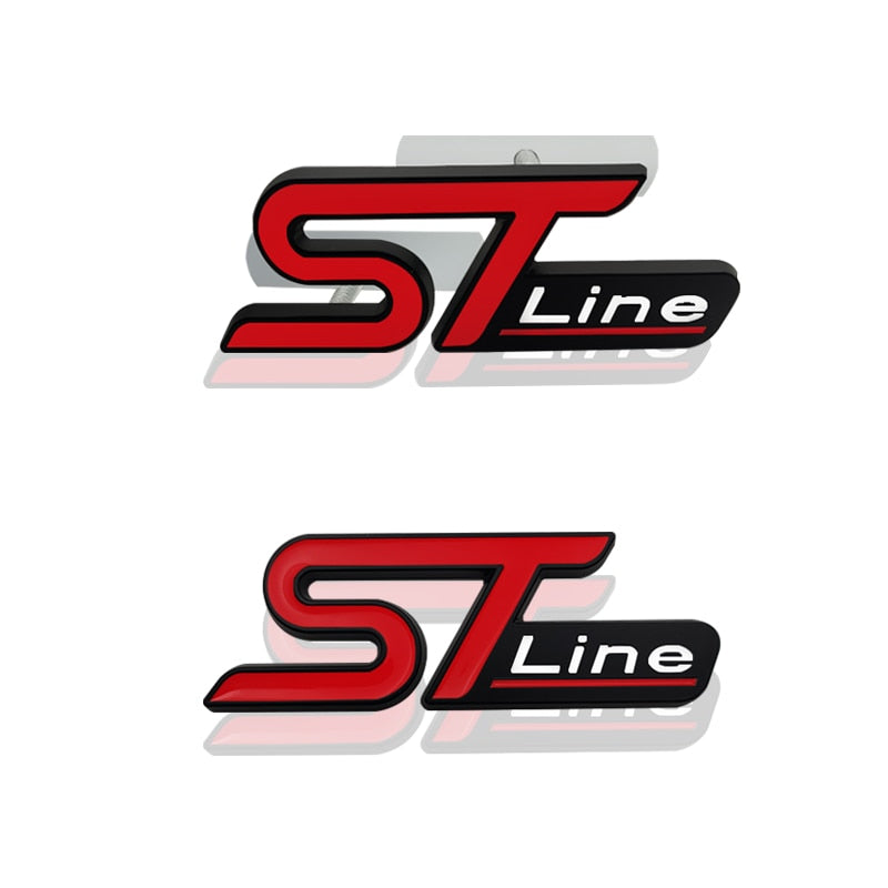 D ST Line Grille Emblem | Rear Trunk Car Badge