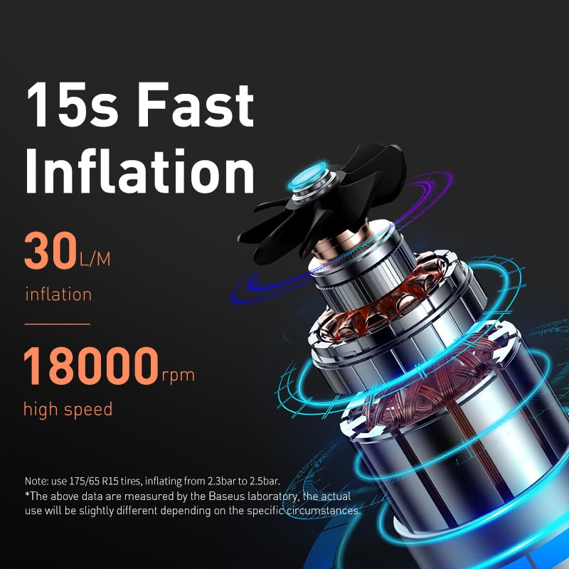 Baseus 12V Portable Digital Tyre Inflator Pump