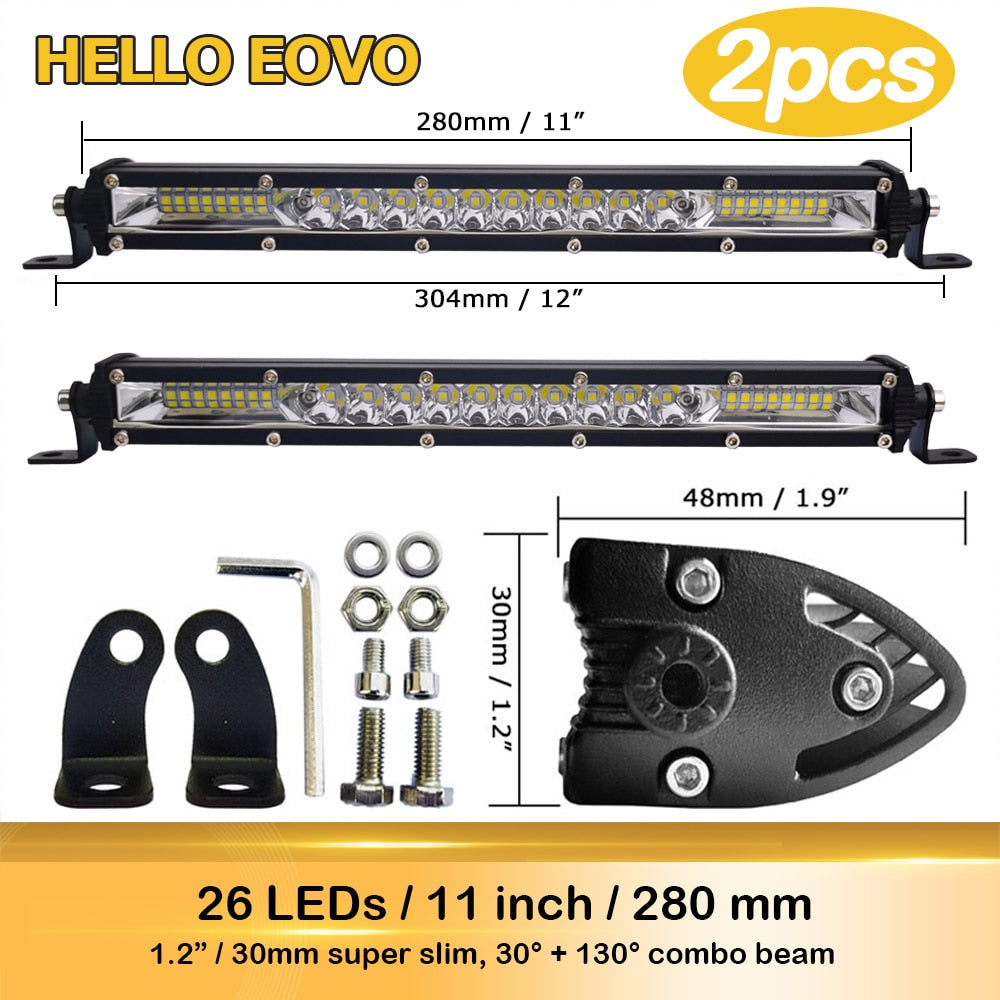 Slim LED Light Bar 11/21 Inch | 4X4 Offroad Exterior Lighting