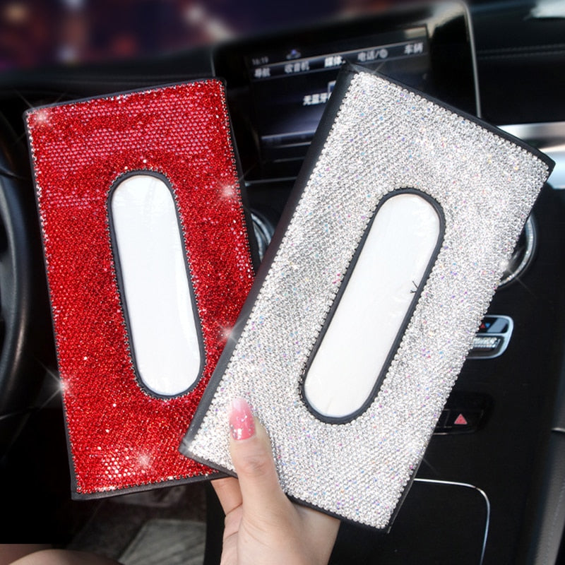 Rhinestone Crystallite Tissue Box | Bling Crystal Diamond Holder