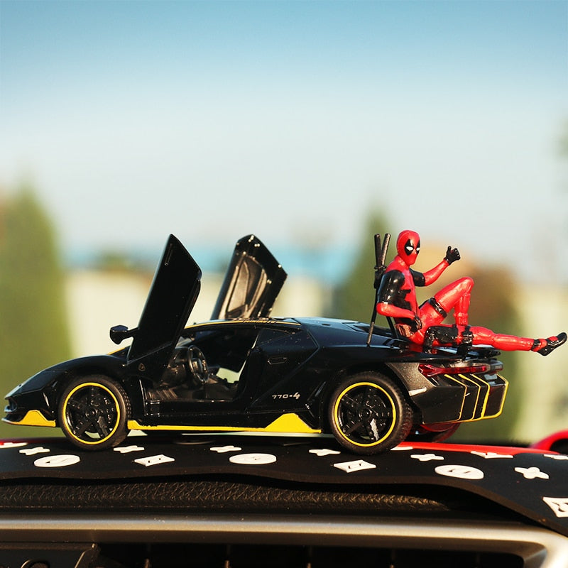 Decorative Deadpool Style Anime Figurines | Dashboard Ornaments
