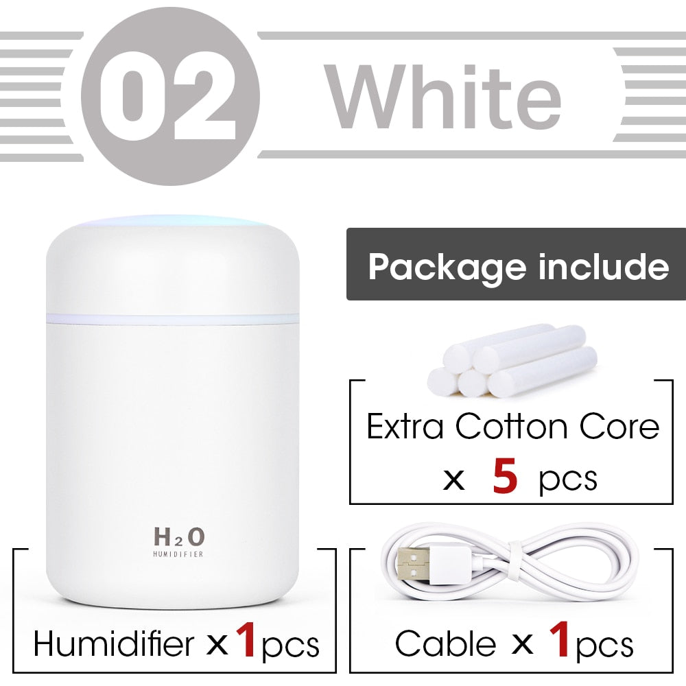Colourful Mini Portable Humidifier | USB 300ml with 7 Colours