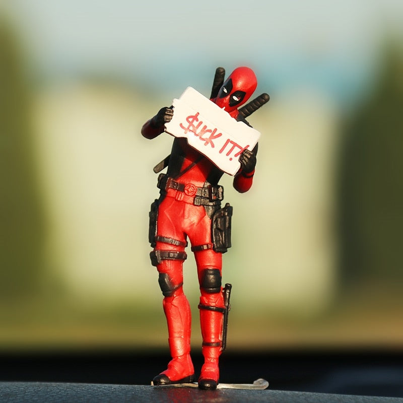 Decorative Deadpool Style Anime Figurines | Dashboard Ornaments