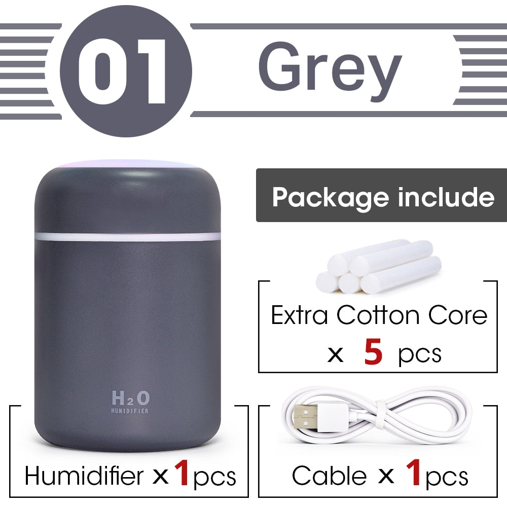 Colourful Mini Portable Humidifier | USB 300ml with 7 Colours