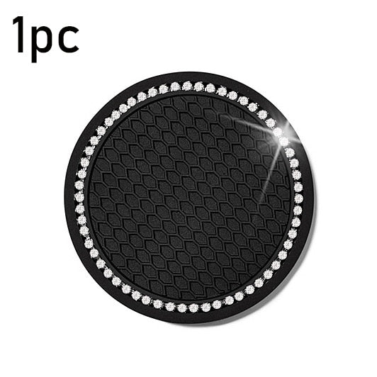 Anti-Slip Rhinestone Cup Coasters for Vehicles