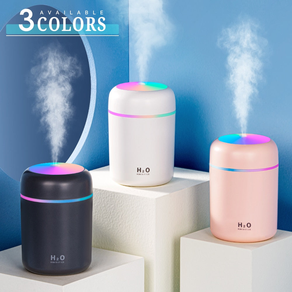 Colourful Mini Portable Humidifier | USB 300ml with 7 Colours