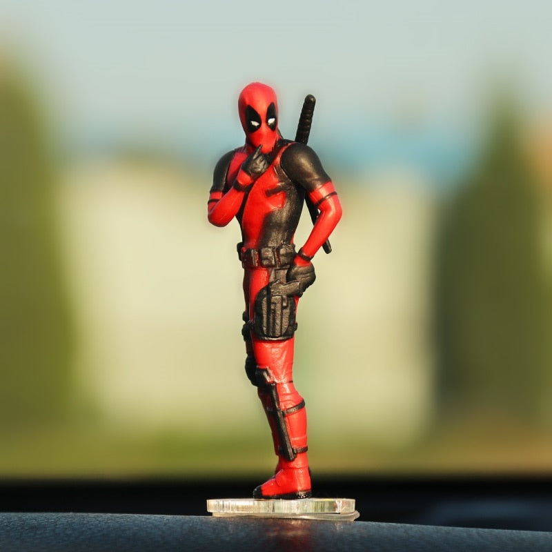 Decorative Deadpool Style Anime Figurines | Dashboard Ornaments